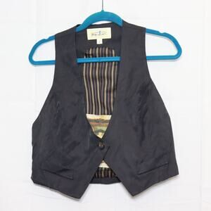 Trelise Cooper Black Tailored Vest Size 8